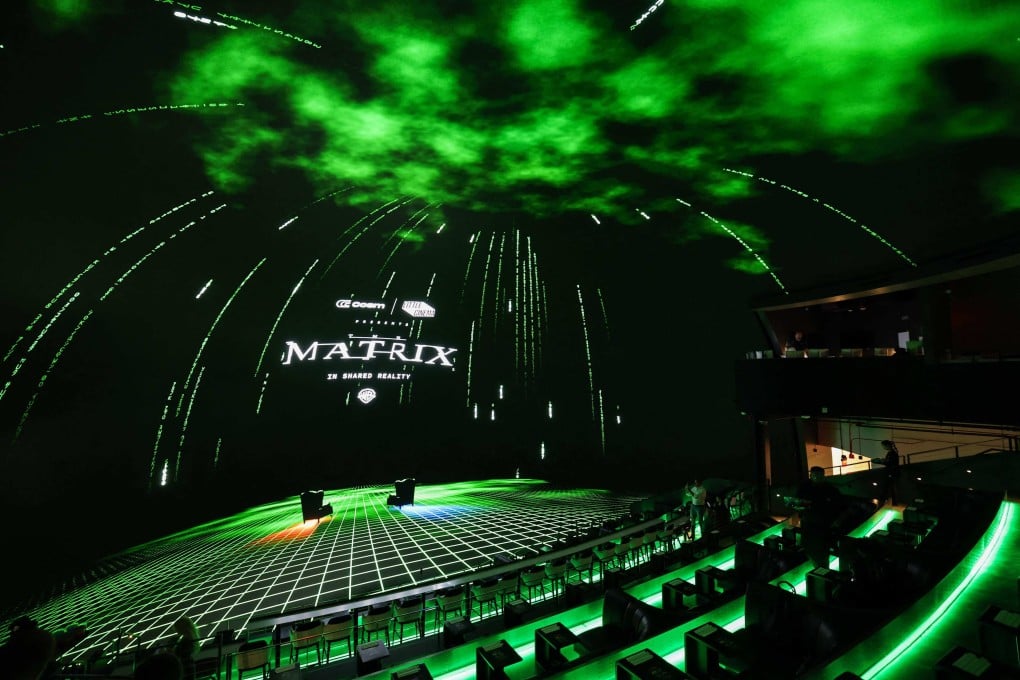 Shared-reality screenings of The Matrix are taking place on large dome screens in Los Angeles and Dallas for an “immersive and more experiential” viewing experience, designed to bring film fans back to cinemas. Photo: AFP
