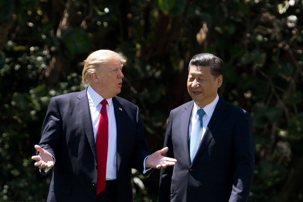 US President Donald Trump (left) and Chinese President Xi Jinping walk together at the Mar-a-Lago estate in West Palm Beach, Florida, on April 7, 2017. Relations between the two countries have soured during Trump’s second term in office. 
Photo: AFP