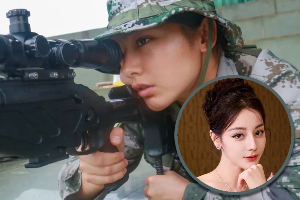 A woman soldier in China who is famed for her striking resemblance to the actress Dilraba Dilmurat, is also an elite sniper. Photo: SCMP composite/military.cnr.cn/Weibo