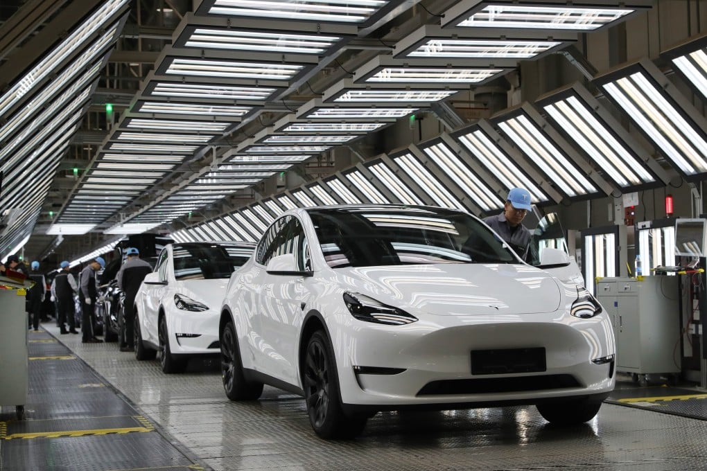 Inside Tesla’s Shanghai Gigafactory. Photo: Xinhua