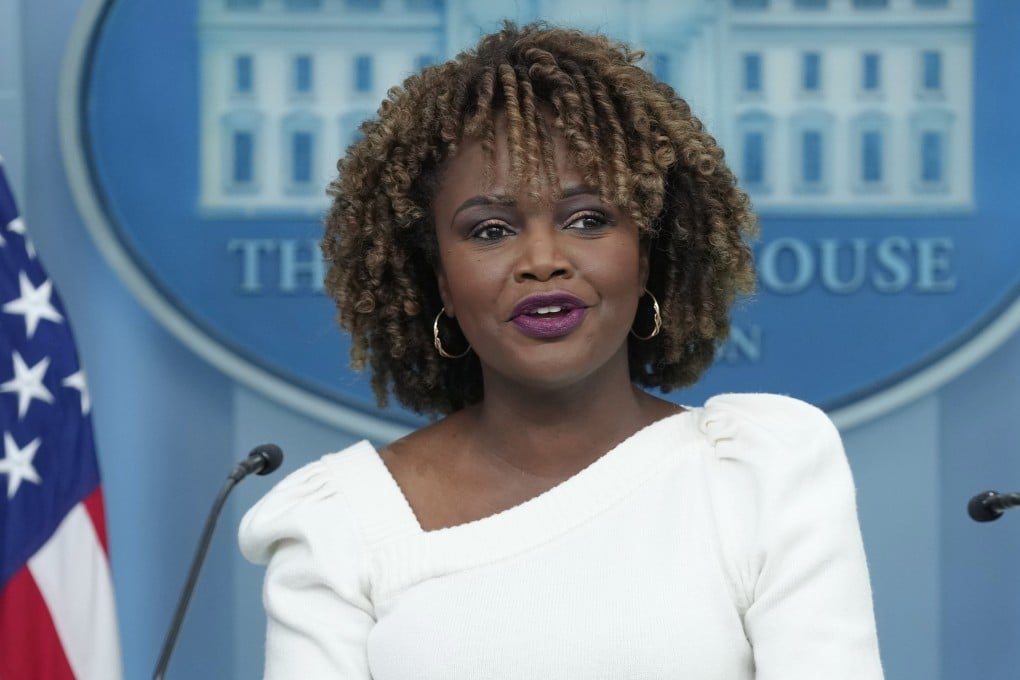 White House press secretary Karine Jean-Pierre speaks during the daily briefing in Washington in November 2024. Photo: AP