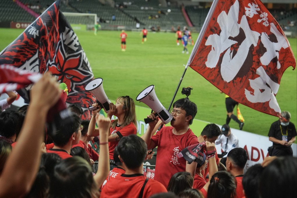 Hong Kong fans get behind their team during Thursday’s stalemate with Nepal. Photo: Elson Li