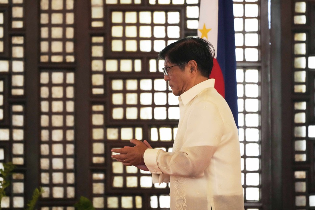 Philippine President Ferdinand Marcos Jnr claps as he attends a presentation at the Malacanang Palace in Manila on May 22. Photo: AP