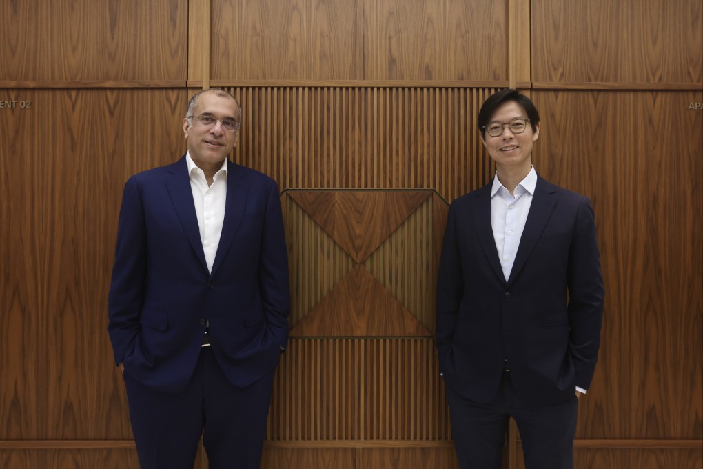 HSBC’s co-CEOs for Asia and Middle East David Liao (right) and Surendra Rosha (left), during an interview at HSBC’s head office in Hong Kong on 5 June 2025. Photo: Jonathan Wong