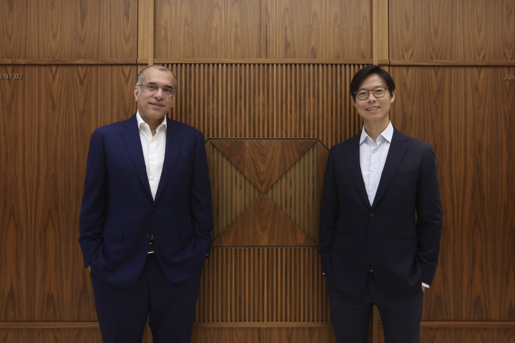 HSBC’s co-CEOs for Asia and Middle East David Liao (right) and Surendra Rosha (left), during an interview at HSBC’s head office in Hong Kong on 5 June 2025. Photo: Jonathan Wong