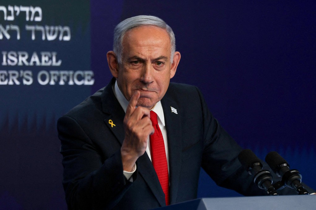Israeli Prime Minister Benjamin Netanyahu during a press conference, in Jerusalem, on May 21. Photo: Reuters