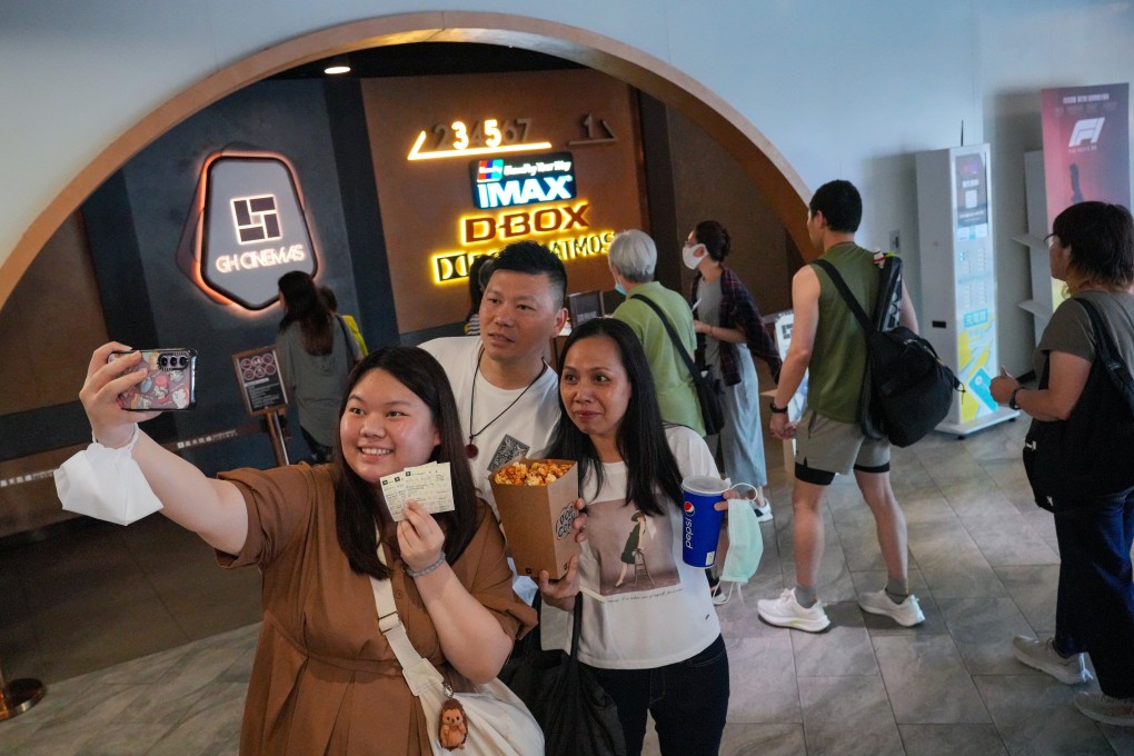Film-goers snap selfies at MegaBox on its final day of operation on Sunday. Photo: May Tse