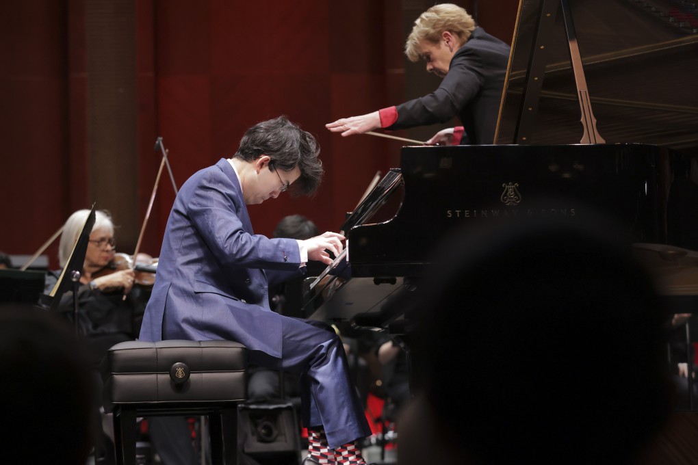 Aristo Sham, 29, of Hong Kong, performs with the Fort Worth Symphony Orchestra under conductor  Marin Alsop in the finals of the 17th Van Cliburn International Piano Competition. Sham was named winner of its top prize on June 6, 2025. Photo: Ralph Lauer