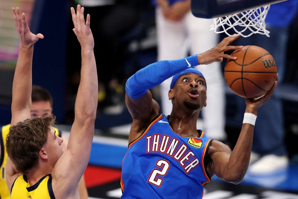 NBA MVP Shai Gilgeous-Alexander (right) was clinical as the Oklahoma City Thunder beat the Indiana Pacers in game two of the NBA Finals. Photo: AFP