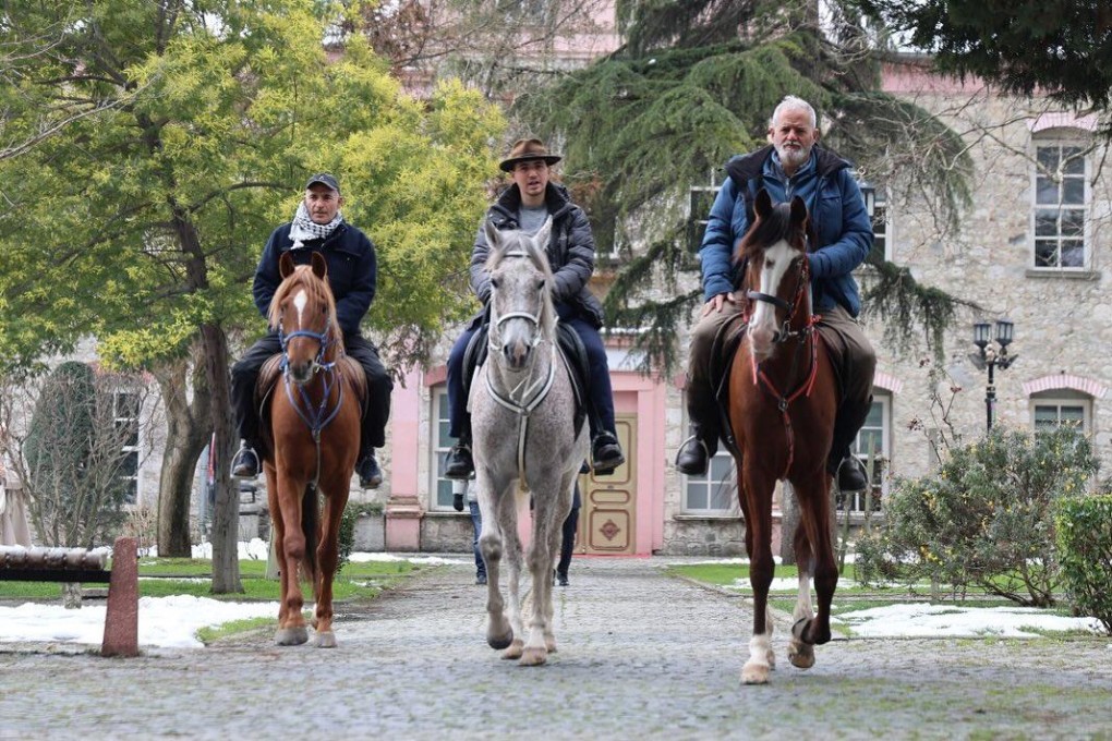 Spanish Muslims Abdelkader Harkassi Aidi, Tarek Rodriguez and Abdallah Rafael Hernandez Mancha in Turkey during their historic pilgrimage on horseback from Spain to Saudi Arabia via 12 countries. Photo: Instagram/zaimuniv