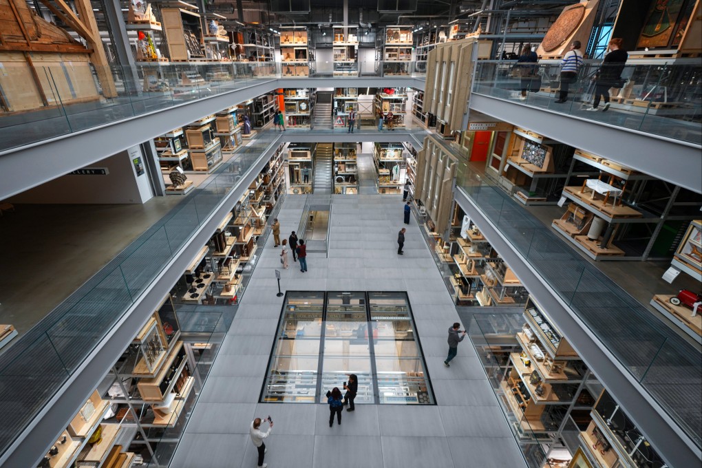 London’s V&A East Storehouse displays hundreds of thousands of items from Japanese armour to a Balenciaga night gown, many of which can be touched. Photo: AP