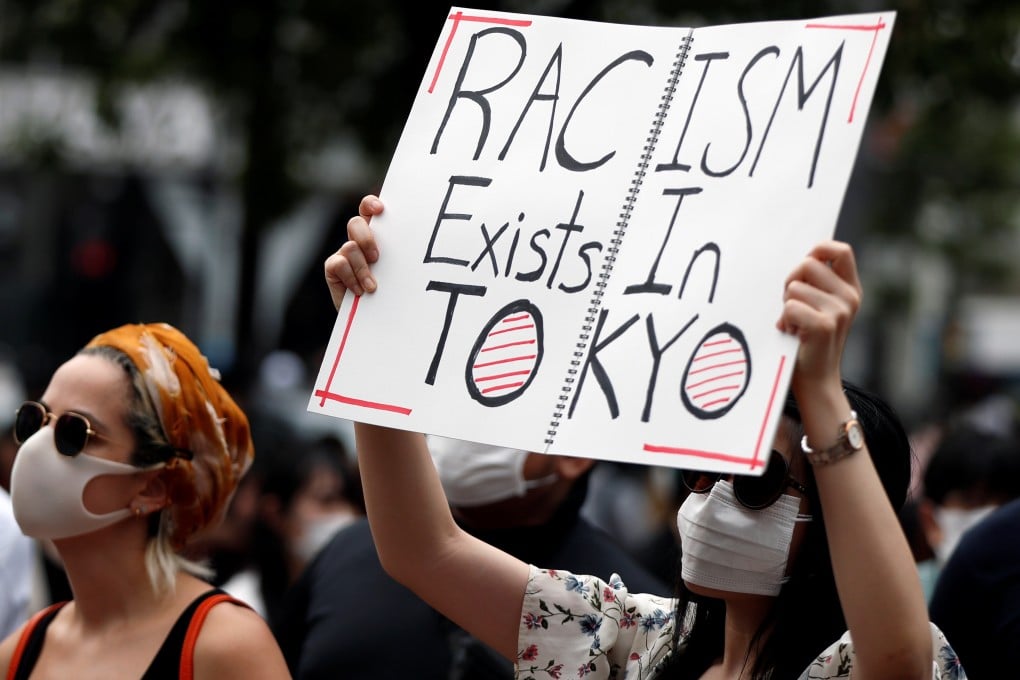 People take part in an anti-racism protest in Tokyo in 2020. Photo: Reuters
