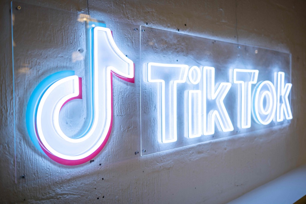 Signage at TikTok’s current office in London seen on February 9, 2022. The ByteDance-owned social media company is expanding in the UK with a new office in the capital. Photo: AFP