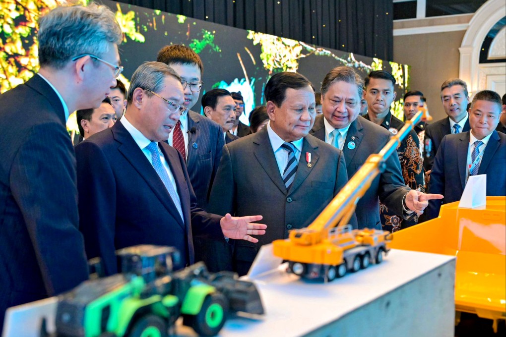Chinese Premier Li Qiang addresses the Indonesia-China Business Reception 2025 in Jakarta, Indonesia, on May 24. Indonesian President Prabowo Subianto also attended the event. Photo: Handout