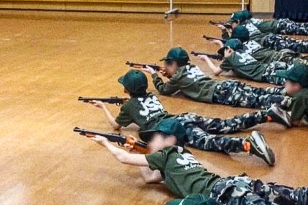 An organisation in Japan’s Saitama prefecture is under fire for holding “junior survival school” events featuring combat drills for students at public facilities in Tokyo. Photo: Handout