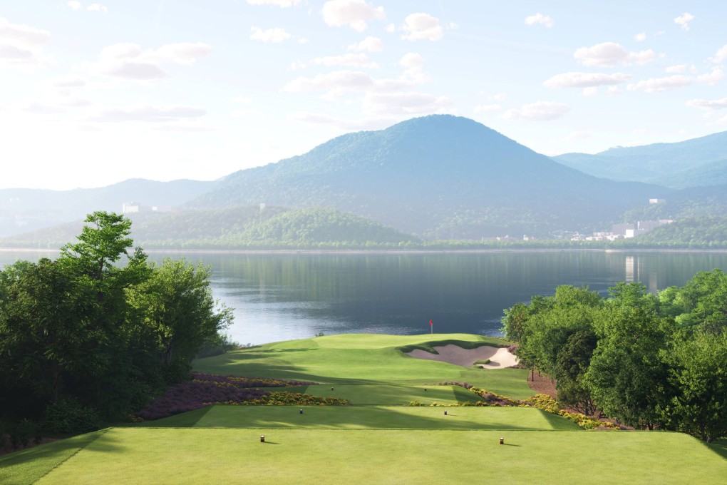 An artist’s impression of the par-three 12th hole at Plover Cove Golf Club. Photo: PCGC