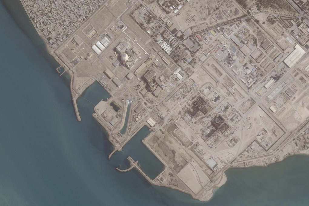 A satellite photo shows the Bushehr nuclear reactor in Iran. Photo: Planet Labs PBC via AP