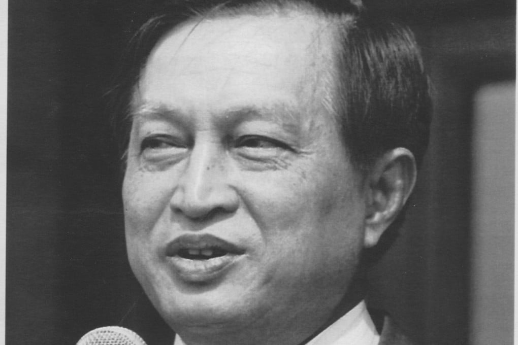 Thai Prime Minister General Suchinda Kraprayoon speaks to reporters at government house on his first day of office in April 1992. Photo: Reuters