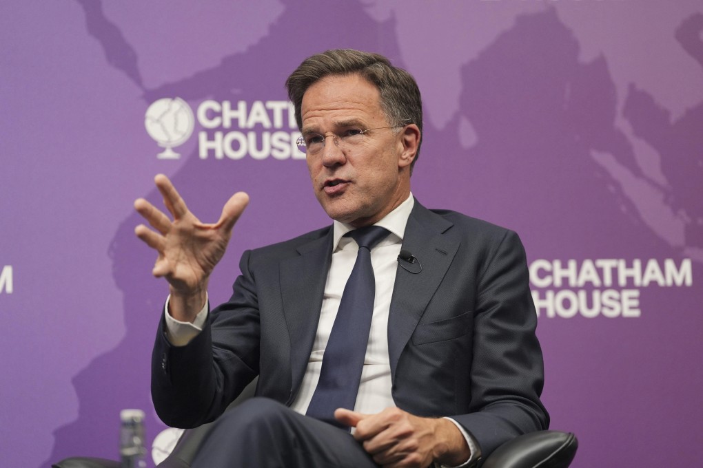 Nato Secretary General Mark Rutte gives a speech at Chatham House, London, Monday June 9, 2025, during his visit to the UK. Photo: AP