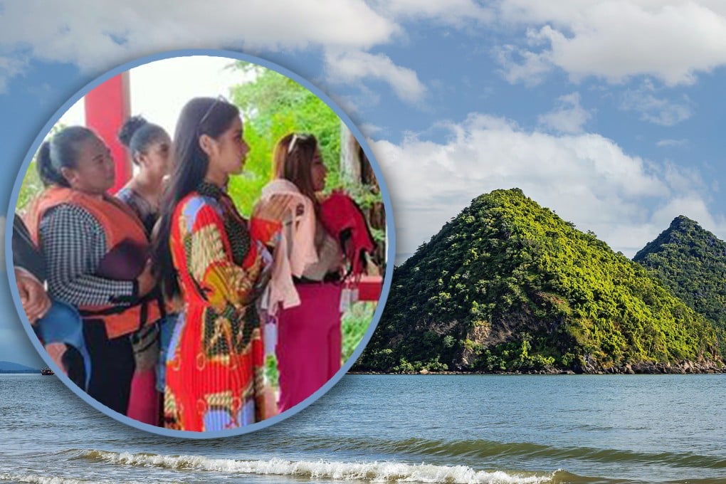 Love-seeking women are flocking to a breast-shaped island in Thailand and offering bras as thanks if their romantic wishes are granted. Photo: SCMP composite/Shutterstock/Facebook
