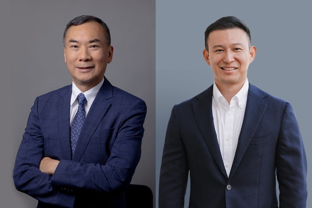 Frederick Chui (left), CEO of PCCW Global, and Hill Wang, founder and CEO of AnchorX, believe their companies’ products and solutions can help partners explore more opportunities in belt and road countries.