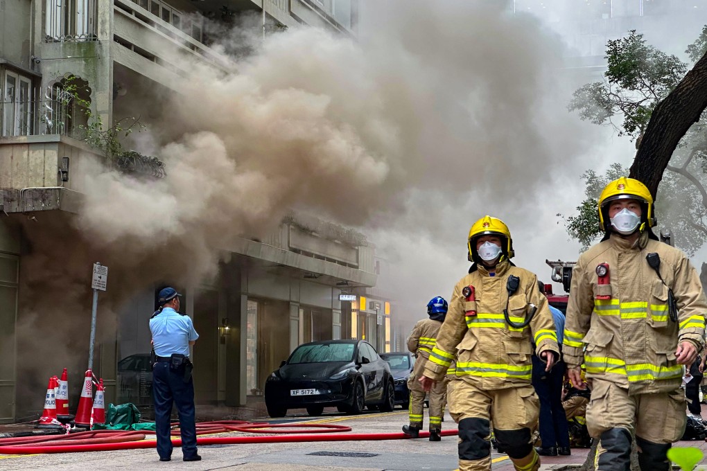 The smoke could be smelled from several blocks away in Times Square. Photo: Robert Ng