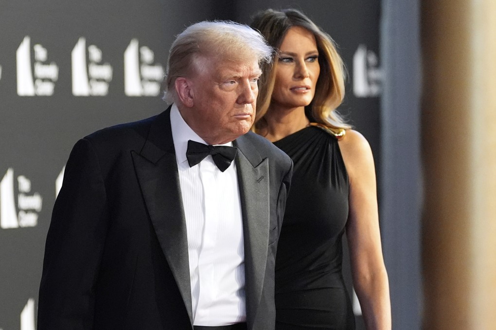 US President Donald Trump and first lady Melania Trump arrive to watch opening night of ‘Les Miserables’. Photo: AP
