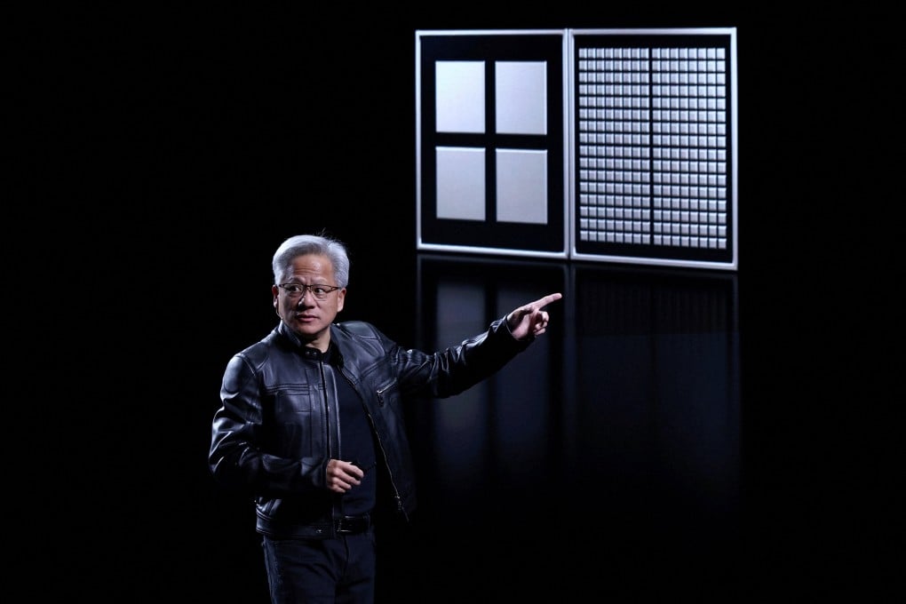 Nvidia founder and CEO Jensen Huang speaks at the VivaTech conference in Paris on June 11, 2025. Photo: Reuters