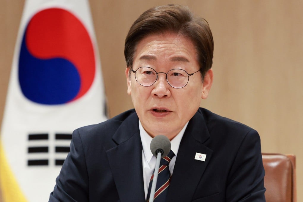 South Korean President Lee Jae-myung at a meeting in the presidential office on Monday. Photo: dpa