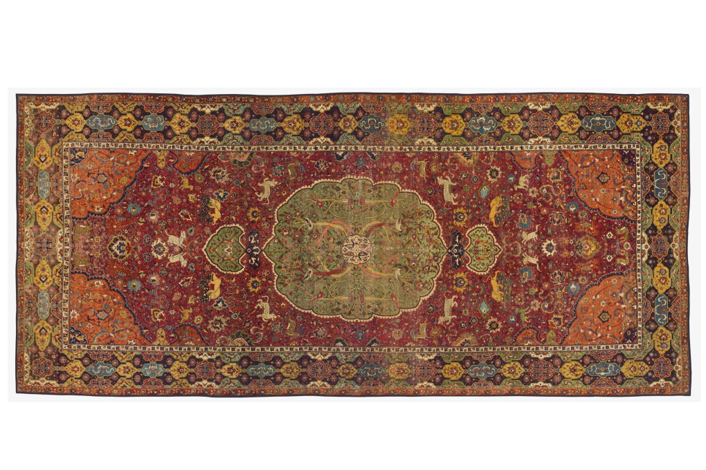 The Shah Sulayman “hunting” carpet, a gift from the Safavids of Iran to the leader of the Republic of Venice in the late 17th century. Photo: courtesy The Museum of Islamic Art, Doha
