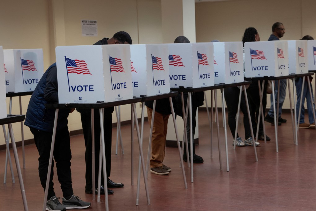 Voters cast their votes during early voting in the US presidential election in Detroit on November 3, 2024. Photo: Reuters