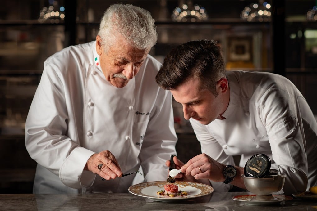 Renowned chef Alfonso Iaccarino (left) recently returned to acclaimed restaurant Don Alfonso 1890 at Grand Lisboa Palace Resort Macau to work with head chef Federico Pucci on a collection of signature dishes to celebrate Iaccarino’s culinary heritage.