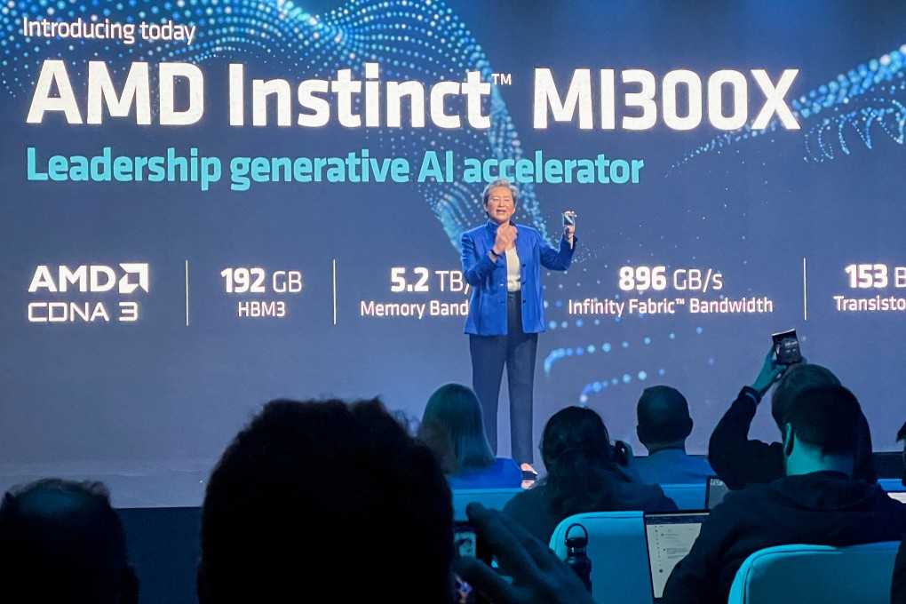 AMD CEO Lisa Su holds an MI300X chip at an event in San Francisco, California, on June 13, 2023. Photo: Reuters