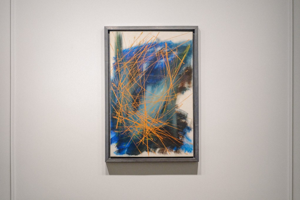 Form IV/Saeta IV (1957), by Filipino artist Fernando Zobel, is seen at “Worlds Within: Art as Refuge” a new exhibition at Hong Kong’s Villepin gallery. Photo: Villepin