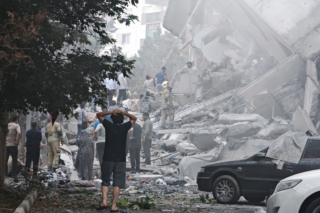 People gather in Nobonyad Square, Tehran, after Israeli airstrikes on Iran on June 13. Photo: Getty Images