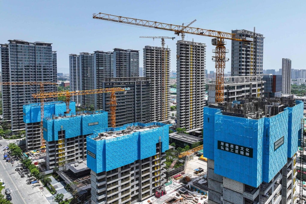 A residential project in progress in Nanjing, Jiangsu province by Poly Real Estate in May 2025. Photo: AFP