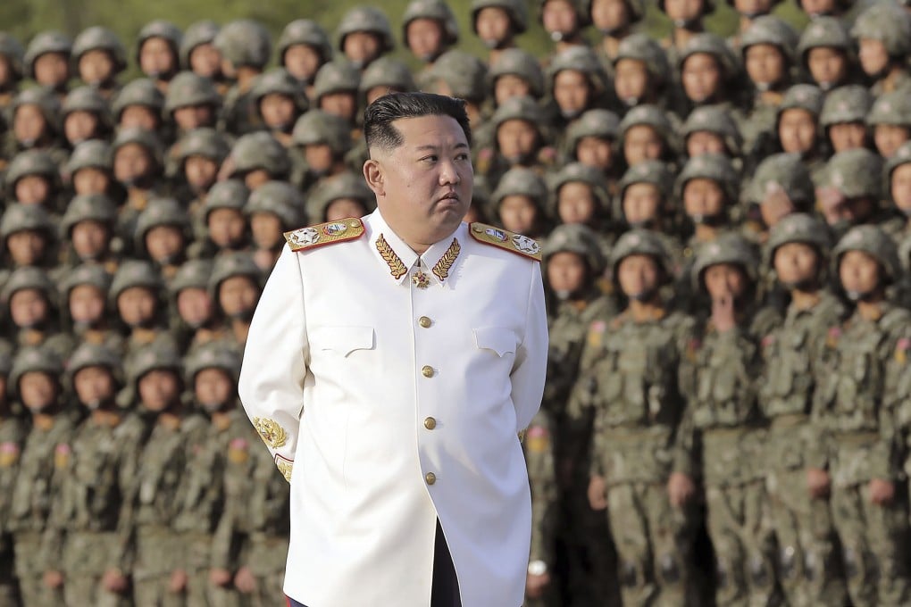 North Korean leader Kim Jong-un inspects the troops in 2022. Photo: KCNA/KNS via AP