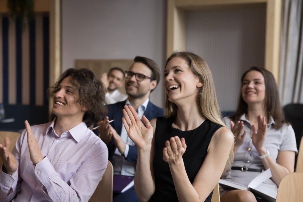 To cultivate gratitude in the workplace, a team leader can begin a staff meeting by expressing gratitude for what went well in the last week, one expert says. Photo: Shutterstock