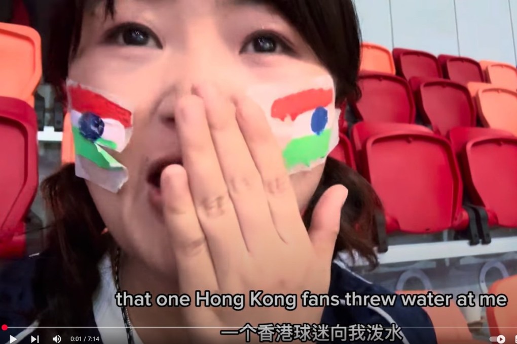 An Indian-born football fan named Yaga says she was surprised by the reaction after she posted a video about her experience at Hong Kong’s match against India. Photo: YouTube