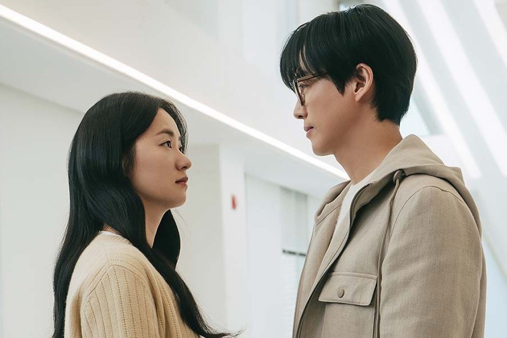 Jeon Yeo-been (left) as consultant and would-be actress Lee Da-eum and Namkoong Min as filmmaker Lee Je-ha in a still from the new Disney+ K-drama Our Movie.