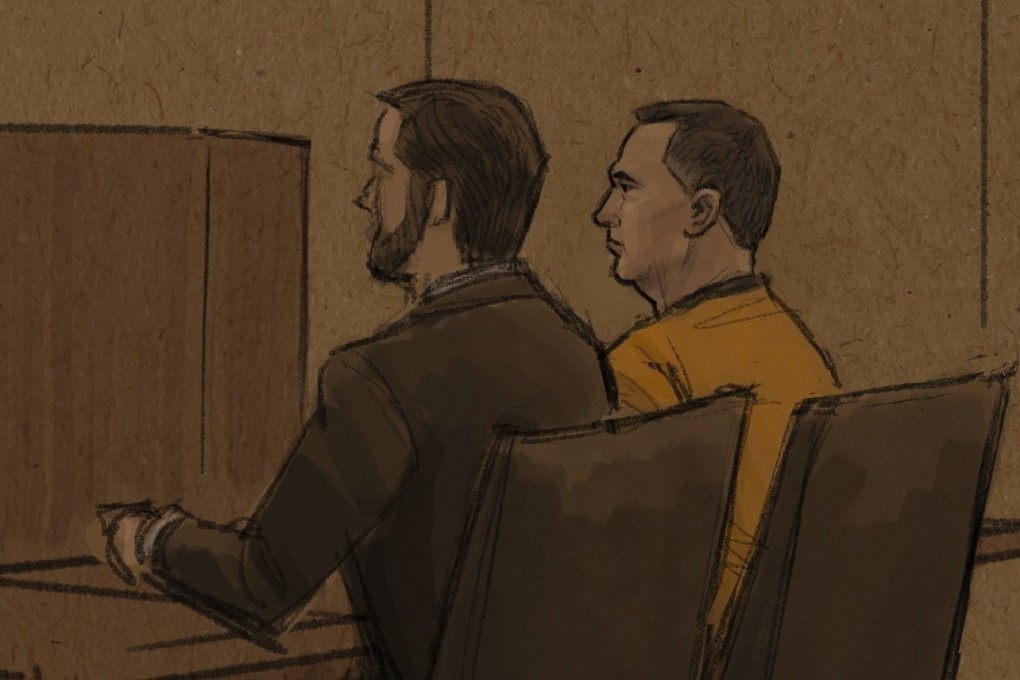 Vance Boelter, right, who is charged with killing one Minnesota lawmaker and wounding another. Courtroom sketch by Cedric Hohnstadt via AP