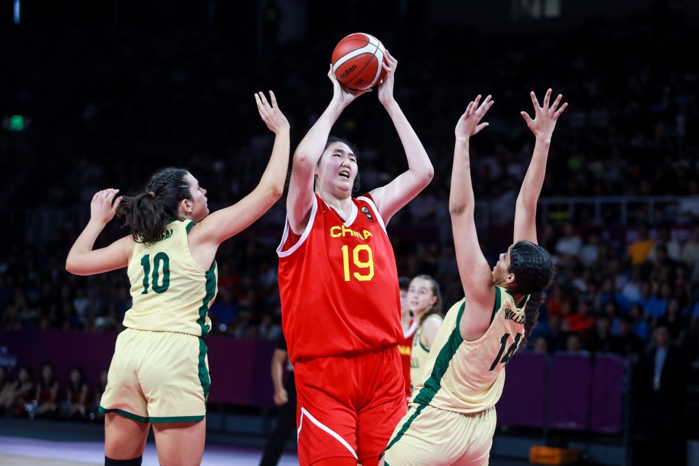 Zhang Ziyu in action for China during last year’s Fiba Under-18 Women’s Asia Cup in Shenzhen. Photo: Xinhua