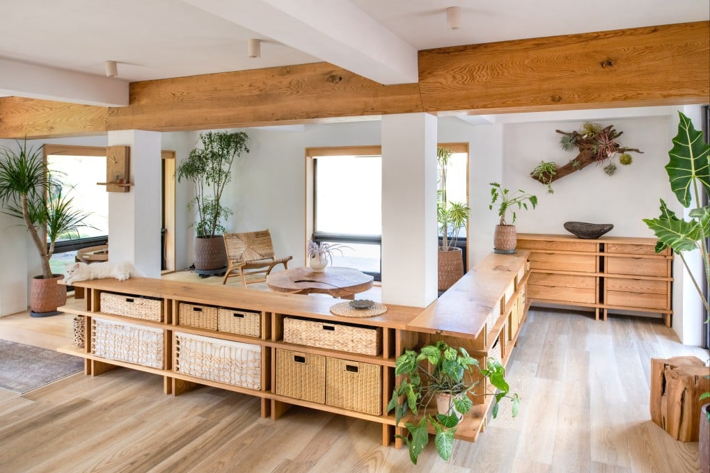 The living room of the New Territories, Hong Kong, home designed by Hardwood HK. Photo: Eugene Chan