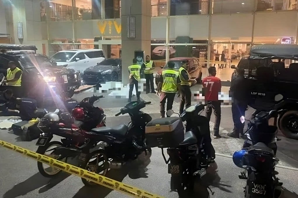 Two men were shot dead near the lobby of a shopping centre in Kuala Lumpur on Tuesday. Photo: The Star
