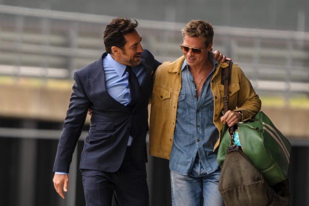 Javier Bardem (left) and Brad Pitt in a still from F1: The Movie (category IIA), directed by Joseph Kosinski. Kerry Condon co-stars. Photo: Warner Bros. Pictures