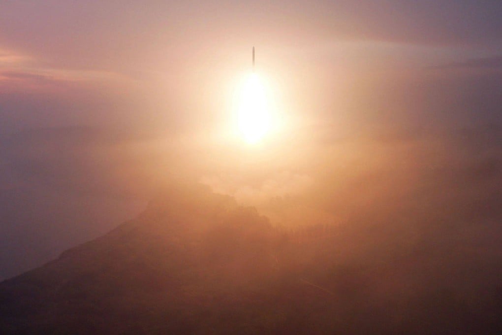 North Korea test-fires a nuclear-capable intercontinental ballistic missile (ICBM) in October last year. Photo: KCNA via KNS/AFP