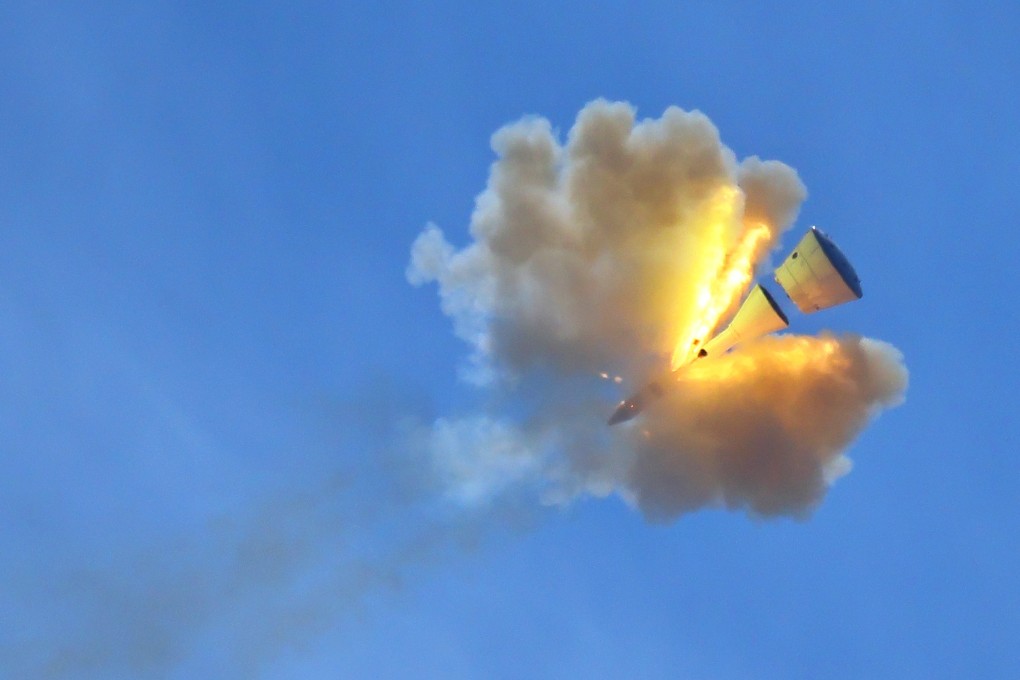 An image from June 17 escape flight test shows China’s new-generation manned spacecraft Mengzhou. China said the successful test was an important step forward in its manned lunar exploration programme. Photo: Xinhua