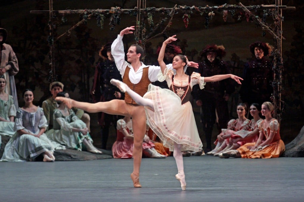 Misty Copeland (right) and Craig Salstein dance at the Metropolitan Opera House in New York, in 2015. Copeland is retiring after 25 years at American Ballet Theatre. Photo: Getty Images