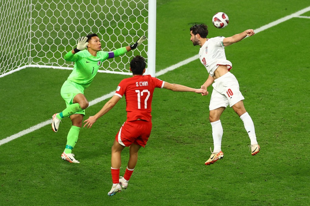 Yapp Hung-fai in action for Hong Kong during their Asian Cup finals clash with Iran in January 2024. Photo: Reuters