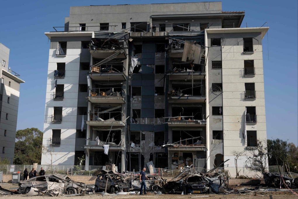 A residential building in Beersheba in southern Israel that was hit during an Iranian missile attack. Photo: AFP